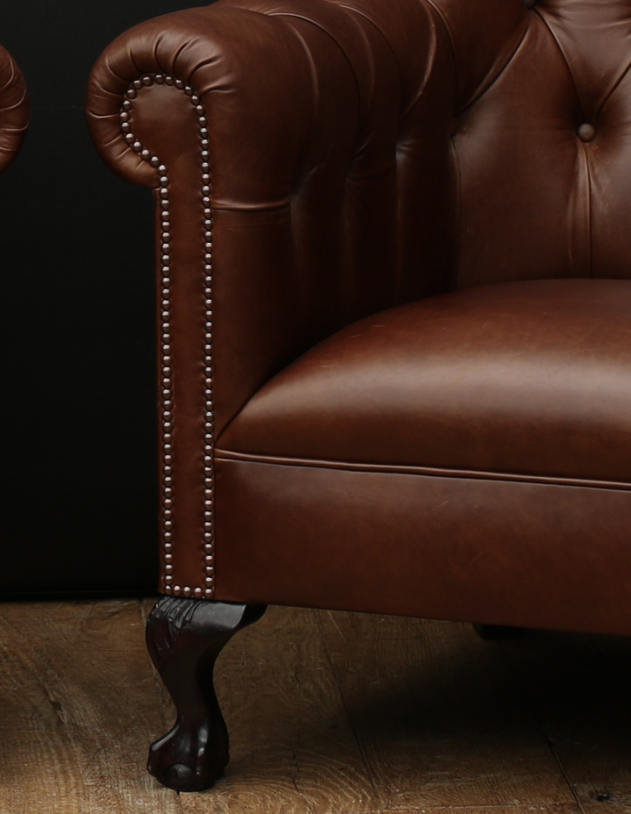 Deep Buttoned Leather Armchairs// JS Editions